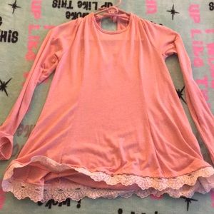 Pink lace rewind shirt